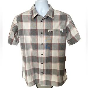 RIP CURL Plaid Button Down Collared Shirt Men M Medium